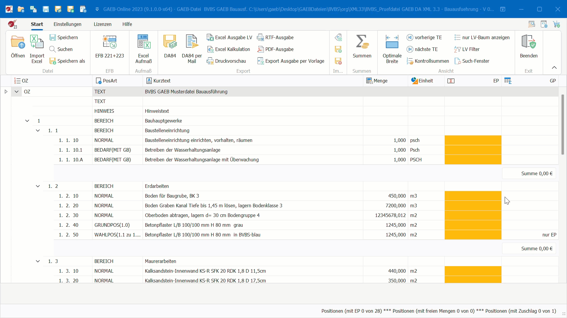 GAEB-Online 2025 Die neue Preiseingabe